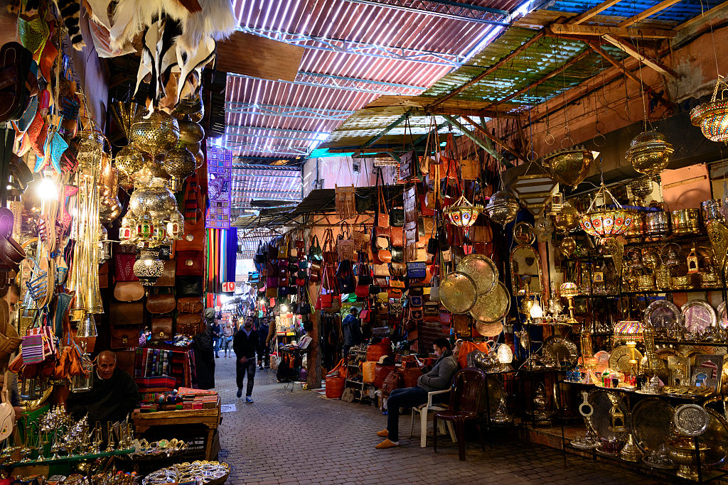 Loja em mercado de Marrakech