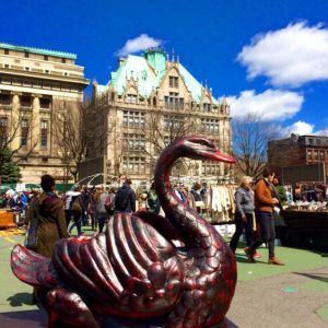 Arte de rua: cisne em Nova York