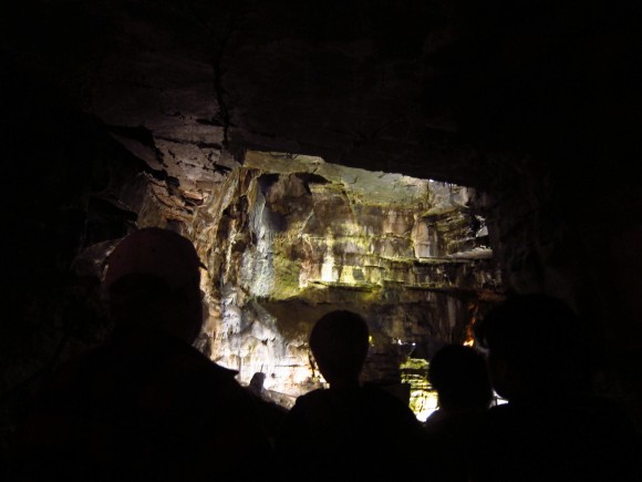 visão interna das Howe Caverns