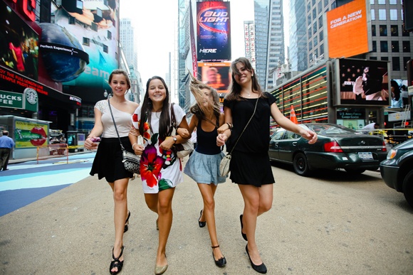 Amigoas em New York Times Square