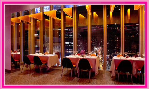 Vista do restaurante Robert no Museu de Arte e Design de Nova York