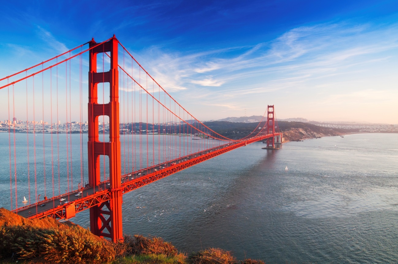 Golden Gate, em San Francisco, uma das melhores cidades para fazer intercâmbio